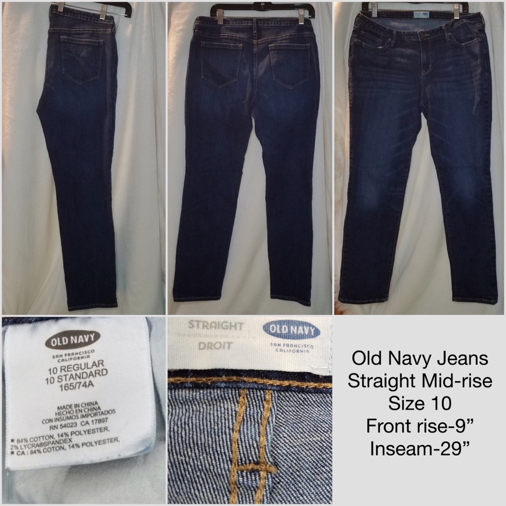 Old Navy Straight Mid Rise Jeans